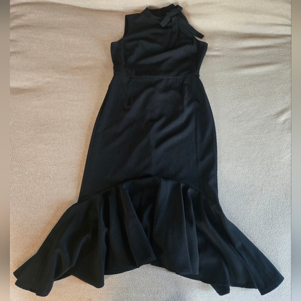Maggy London Elegant Black Sleeveless Dress size 4 Evening Posh Formal Classy
